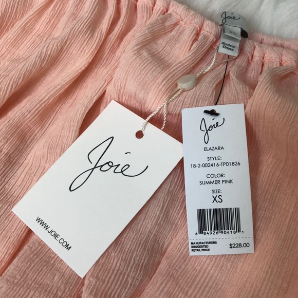 Joie Elazara Peach Blouse - Size XS - Picture 2 of 3